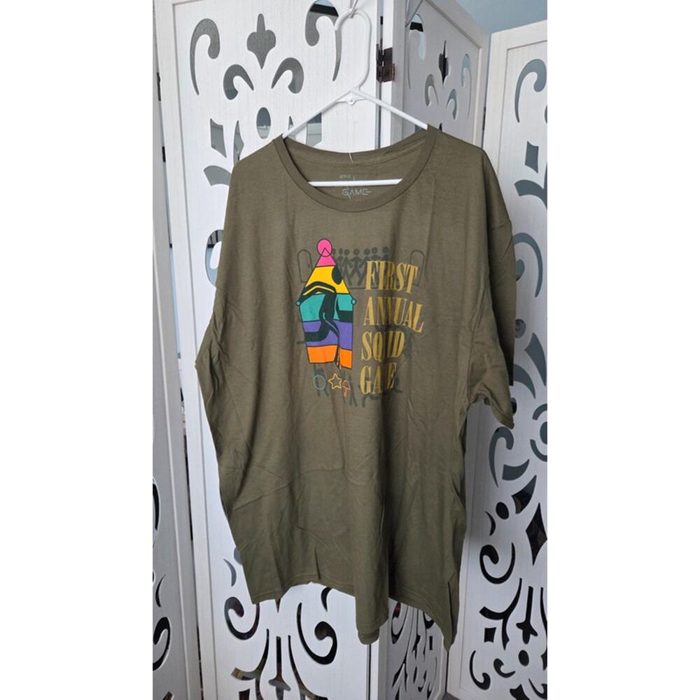 Netflix Squid Game Graphic T Shirt 3XL Green First Annual Squid Game Tee